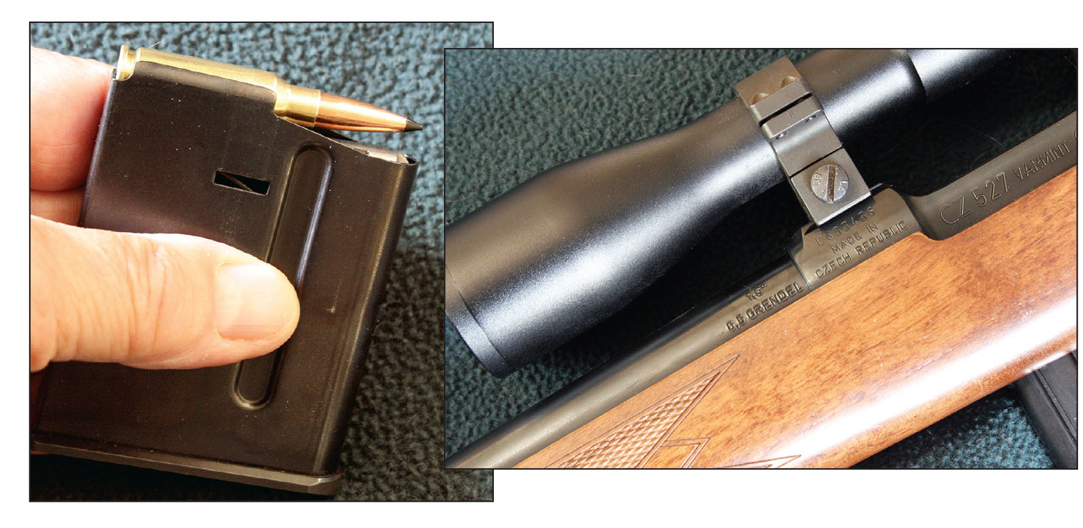 The 6.5 Grendel fits perfectly in the CZ 527 action and magazine.